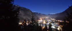 Archiv Foto Webcam Mayrhofen: Blick vom Gasthof Wiesenhof auf den Ort 23:00