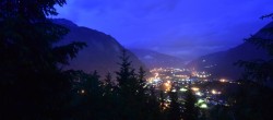 Archiv Foto Webcam Mayrhofen: Blick vom Gasthof Wiesenhof auf den Ort 22:00