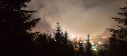 Archiv Foto Webcam Mayrhofen: Blick vom Gasthof Wiesenhof auf den Ort 23:00