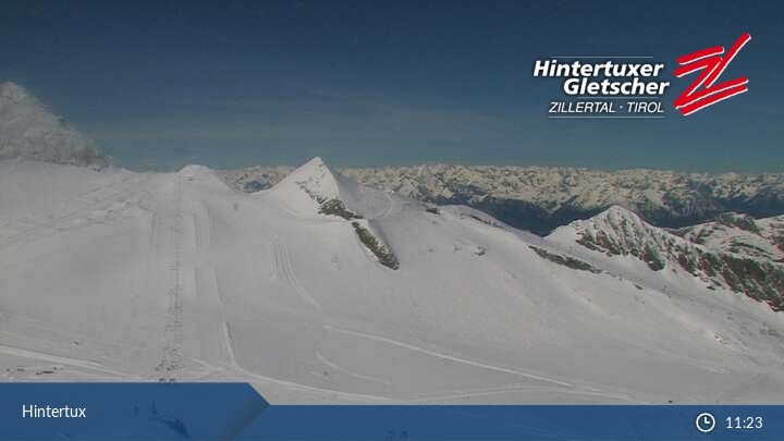 Webcam Hintertuxer Gletscher: "Gefrorene Wand"-Gipfel 3223 M ...