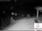 Archiv Foto Webcam Brauneck: Stie-Alm am Idealhang 23:00
