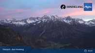 Archived image Webcam Location: Bad Hindelang/Oberjoch (1380m) 21:00