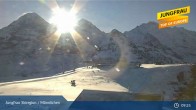 Archiv Foto Webcam Wengen: Bergstation Männlichen 08:00