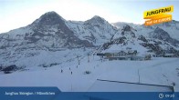 Archiv Foto Webcam Wengen: Bergstation Männlichen 08:00