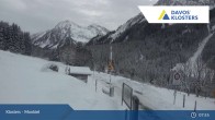 Archiv Foto Webcam Klosters: Monbiel Parkplatz 08:00