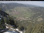 Archiv Foto Webcam Laber Bergbahn: Blick nach Oberammergau 11:00