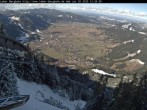 Archiv Foto Webcam Laber Bergbahn: Blick nach Oberammergau 11:00