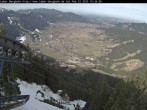 Archiv Foto Webcam Laber Bergbahn: Blick nach Oberammergau 09:00