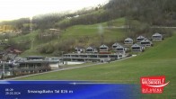 Archived image Webcam Wildkogel Ski Resort: Top station Frühmesserbahn lift 2150m 05:00