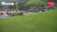 Archived image Webcam Wildkogel Ski Resort: Top station Frühmesserbahn lift 2150m 19:00