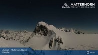 Archived image Webcam Zermatt: Matterhorn Glacier Paradise 23:00