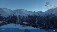 Archived image Webcam Mountain Restaurant Gampen / Top Station Gampenbahn 19:00