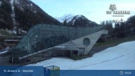 Archived image Webcam Galzigbahn Base Station (St. Anton) 04:00