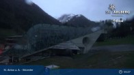 Archived image Webcam Galzigbahn Base Station (St. Anton) 04:00