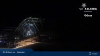 Archived image Webcam Galzigbahn Base Station (St. Anton) 04:00