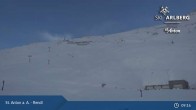 Archived image Webcam St. Anton: Rendl Mountain Restaurant 08:00