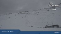 Archived image Webcam St. Anton: Rendl Mountain Restaurant 08:00