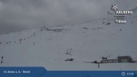 Archived image Webcam St. Anton: Rendl Mountain Restaurant 12:00