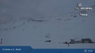 Archived image Webcam St. Anton: Rendl Mountain Restaurant 14:00