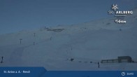 Archived image Webcam St. Anton: Rendl Mountain Restaurant 02:00