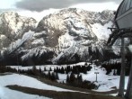 Archived image Webcam Ehrwald - Top station chairlift &#34;Gaistal&#34; 19:00