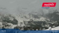 Archiv Foto Webcam Nassfeld: Blick ins Skigebiet 08:00