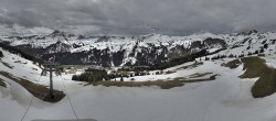 Archived image Webcam Panoramic View Damüls – Top station Uga Express 13:00