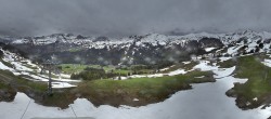 Archived image Webcam Panoramic View Damüls – Top station Uga Express 09:00