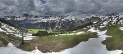 Archived image Webcam Panoramic View Damüls – Top station Uga Express 13:00