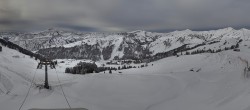 Archived image Webcam Panoramic View Damüls – Top station Uga Express 09:00