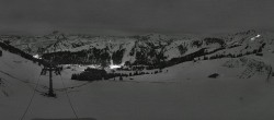 Archived image Webcam Panoramic View Damüls – Top station Uga Express 23:00