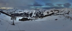 Archived image Webcam Panoramic View Damüls – Top station Uga Express 07:00