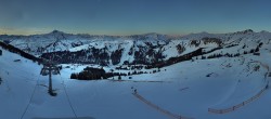 Archived image Webcam Panoramic View Damüls – Top station Uga Express 07:00