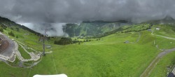 Archived image Webcam Panoramic View Damüls – Top station Uga Express 09:00