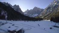 Archiv Foto Webcam Dolomitenhof Sexten - Blick auf die Langlaufloipe 09:00