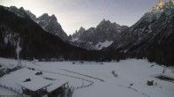 Archived image Webcam Dolomitenhof Sexten - Cross-Country Skiing Trail 07:00