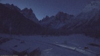 Archiv Foto Webcam Dolomitenhof Sexten - Blick auf die Langlaufloipe 05:00