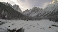 Archiv Foto Webcam Dolomitenhof Sexten - Blick auf die Langlaufloipe 07:00