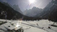 Archiv Foto Webcam Dolomitenhof Sexten - Blick auf die Langlaufloipe 11:00