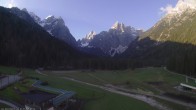 Archiv Foto Webcam Dolomitenhof Sexten - Blick auf die Langlaufloipe 06:00