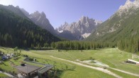 Archiv Foto Webcam Dolomitenhof Sexten - Blick auf die Langlaufloipe 07:00