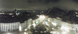 Archived image Webcam View from the town hall in Graz 23:00