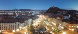 Archived image Webcam View from the town hall in Graz 05:00