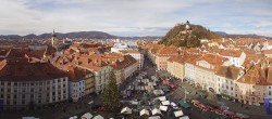 Archived image Webcam View from the town hall in Graz 11:00