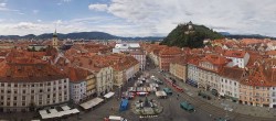 Archived image Webcam View from the town hall in Graz 13:00