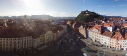 Archived image Webcam View from the town hall in Graz 17:00