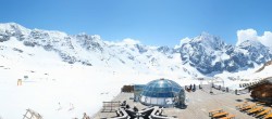 Archiv Foto Webcam Skigebiet Sulden: Panoramakamera Madritschhütte 13:00