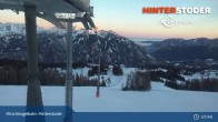 Archiv Foto Webcam Hinterstoder: Bergstation Hirschkogelbahn 07:00