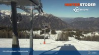 Archiv Foto Webcam Hinterstoder: Bergstation Hirschkogelbahn 12:00