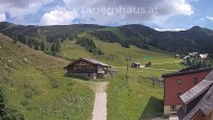 Archived image Webcam Planneralm: View Tauern House 13:00